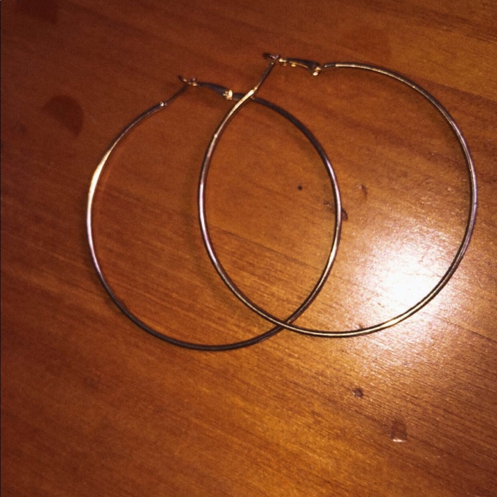 gold plated hoop earrings
